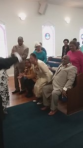 Pastor Jimmy McCullough and First Lady being escorted in by Deacon Freddie Nelson and Deaconess Shirley Nelson celebrating our Pastors 27th Anniversary. | Ways Grove Baptist Church