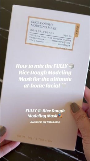 How to mix #FULLY🍚Rice Dough Modeling Mask for the ultimate at-home facial🤍#modelingmask#kbeauty