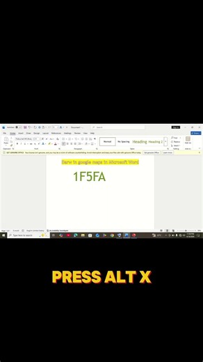 Draw in google maps with Ms word. #msword #wordtricks #wordshortcutkeys p