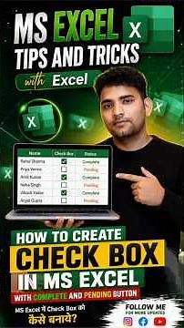 How to Create Check Box in Ms Excel | Instead Use Amazing Trick | Excel Tutorials #excel #exceltips