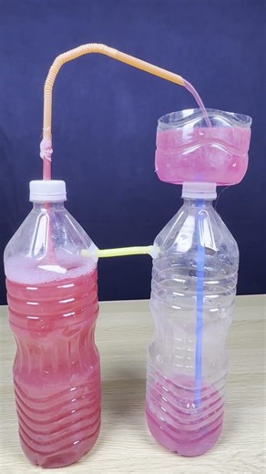 DIY Automatic Water Fountain Without Electricity Using Plastic Bottles #DIY #Hack #Science #Viral