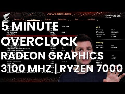 5 Minute Overclock: Radeon Graphics (Ryzen 7000) to 3100 MHz