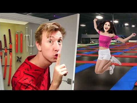 Chad Wild Clay! I Built a Secret Weapons Room in a Trampoline Park