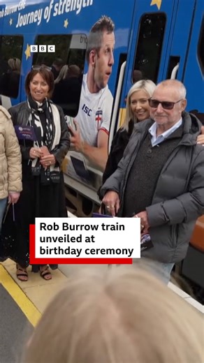 A train named in honour of Rob Burrow has been unveiled on his birthday ❤️ | BBC Yorkshire