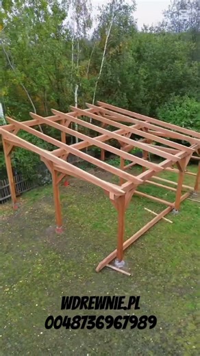 Solar Timber Carport Built in Poland 🇵🇱 | CNC Precision & 3D Design
