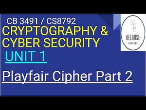 1.7.5 Playfair Cipher Part 2 in Tamil