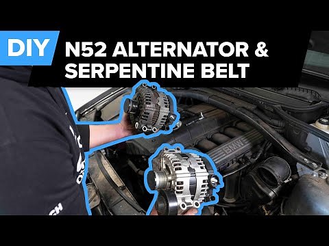 BMW N52/N51 Alternator & Serpentine Belt Replacement DIY - (X3, 325i, 325xi, 330i, 330xi, 525i)
