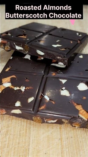 Homemade Roasted Almond Butterscotch Chocolate | Easy & Delicious #shorts