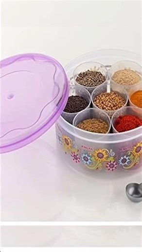 Multi-Compartment Masala/Spice Storage #SpiceBox #Kitchen