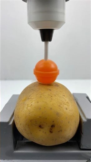 Friction test: Can a lollipop drill into potato 🥔? #experiements