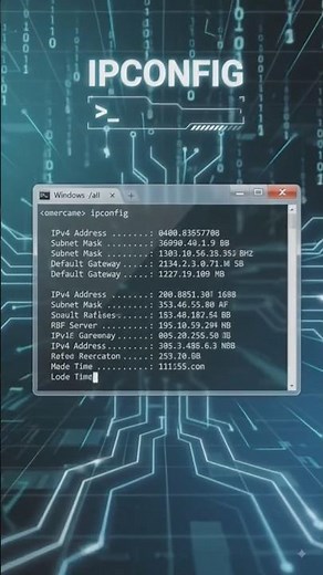 🌐 Windows ipconfig Command Explained | Network Troubleshooting Basics 🔥