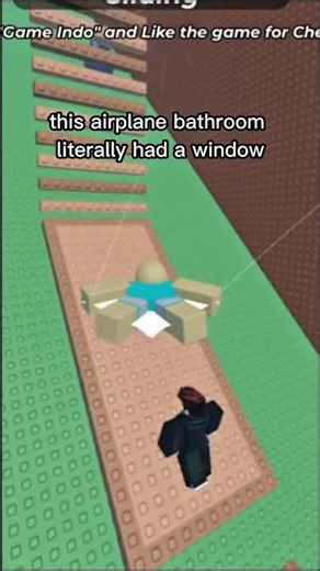 This Airplane Bathroom Had a Window 😳✈️ #shorts #rblx #roblox #relatable