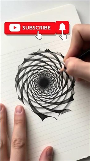 How to Draw a 3D Circle Hole on Paper #Shorts #drawing