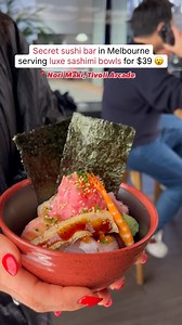This secret Tokyo-style sushi bar in Melbourne is serving luxe sashimi bowls for $39 😯 Seek out @norimaki.au and order the kaisen don special for your next weekday lunch 😋 It comes loaded with premium-grade ingredients like melt-in-your-mouth salmon, tuna, kingfish, prawn, scallop, truffle sauce and more 🦐 Hot tip – eat it 3 ways: 1. Dip the sashimi in soy sauce and wasabi 2. Make your own sushi rolls 3. Ask the chef to pour steamy broth into your bowl to make a warming winter soup 📍Kaisen d