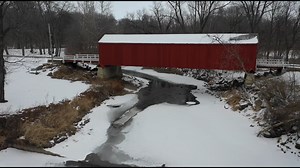 Watch: News 8 Drone checks out the historic covered bridges of Princeton, Illinois