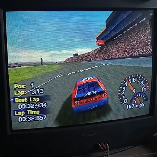 7.5K views · 193 reactions | Damien Townley couldn't say “we're not in Kansas anymore” as he raced into first place on NASCAR Thunder 2002 for the Sony PlayStation. In fact, he was right at home on the Kansas Speedway as he clocked a new fastest lap record in 31.889 seconds. #ps1 #NASCAR #Kansas | Twin Galaxies | Facebook