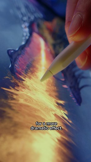 Get some 🔥 results with the Crystal Liquify tool. #Procreate #Procreateart #ipadart #digitalart