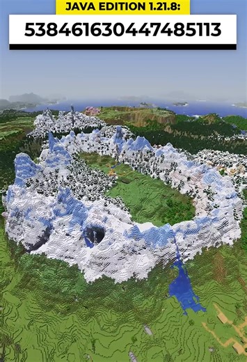 Minecraft seed with giant mountain circle & village | Epic world to explore