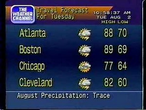 WeatherStar 4000, JFK, 8/2/1994