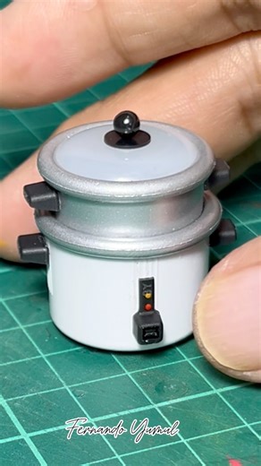 95K views · 2K reactions | Quick tutorial: Miniature Rice Cooker with Steamer  #MiniatureArt #dioramaartist #miniaturequotes #miniatureartwork #fyp #everyone #dioramaart #filipino #miniature #DIY #diorama | Fernando Yumul | Facebook