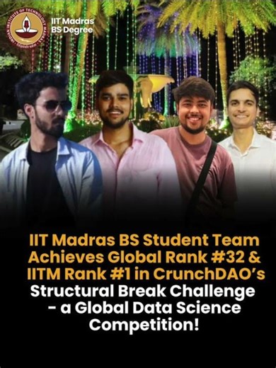 World Rank #32 & IIT Madras Rank #1 🏆