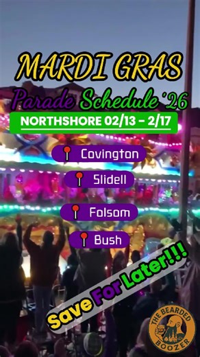 🎭🎺 NORTHSHORE MARDI GRAS PARADE REMINDER 🎺🎭 Slidell • Bush • Covington • Folsom 👇 SAVE THIS ONE 🌙 FRIDAY | FEB 13 📍 Slidell Krewe of Selene — 🕡 6:30 PM Founded in 1998, Selene is a women-led night parade inspired by the Greek goddess of the moon. With 300 riders on 17 floats, this krewe is known for elegance, creativity, and some of the most unique throws on the Northshore. ✨ Signature throws: • Handmade decorated purses • Light-up star wands • Specialty beads Selene is also big on givin