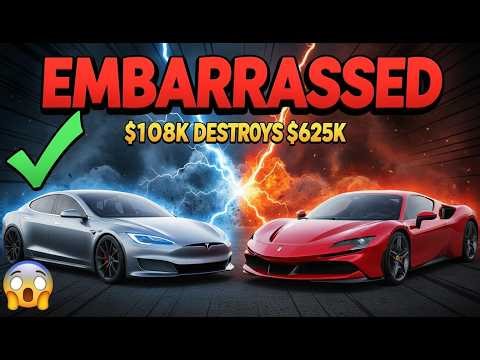 $108k Tesla DESTROYS $625k Ferrari in Drag Race (Ferrari Owners FURIOUS)