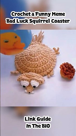 The Bad Luck Squirrel Coaster — Crochet Pattern PDF | Beginner-Friendly Amigurumi Coaster
