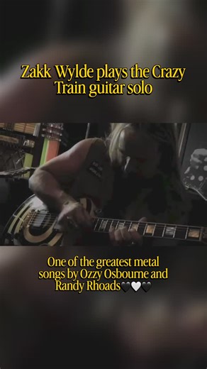 Zakk Wylde plays one of the greatest metal guitar solos of all time- Crazy Train by Ozzy Osbourne and Randy Rhoads. The solo that started Ozzy’s solo career and so many guitarists journey. Definitely started my own journey with the instrument from this song 🖤🤍🖤 Rest In Peace Ozzy Osbourne and Randy Rhoads 🖤🤍🖤 @zakkwyldebls @ozzyosbourne @randyrhoadsofficial @dargmama @barbarannewylde @sharonosbourne #zakkwylde #ozzyosbourne #randyrhoads #guitar #guitarsolo | Taimur Masud