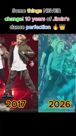 Jimin’s Dance Evolution (2017 vs 2026) 🤯🔥 #JIMIN #BTS #youtubeshorts #bts #btsarmy#jiminbts