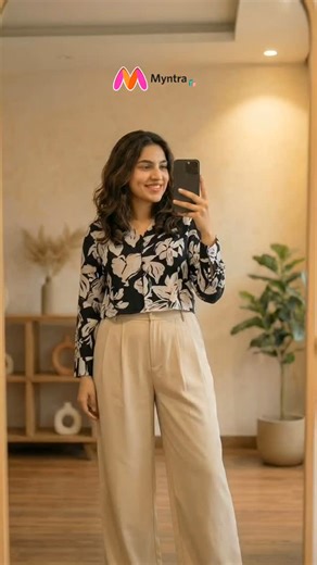 Glam Archives on Instagram: "A clean, coordinated outfit designed for comfort and versatility—perfect for office wear, smart-casual looks, and everyday styling. ❤️✨ . Comment for link 🔗💫 . . Myntra top and trouser set, women’s top and trouser outfit, office wear outfit for women, smart casual co-ord look, everyday fashion Myntra.🛍️ . . #myntra #topandtrouser #officewear #fashionreels #trendingreels"