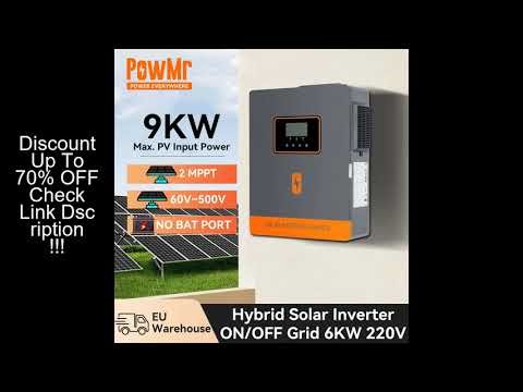 PowMr 6KW 2-MPPT Hybrid Solar Inverter Work Without Battery Pure Sine Wave, Off Grid No Battery Port