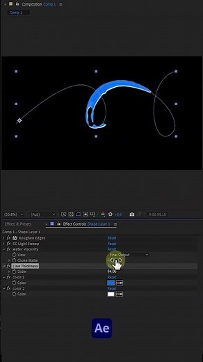 Tutorial Fácil de Animação de Linha Líquida no After Effects Motion Design Passo a Passo