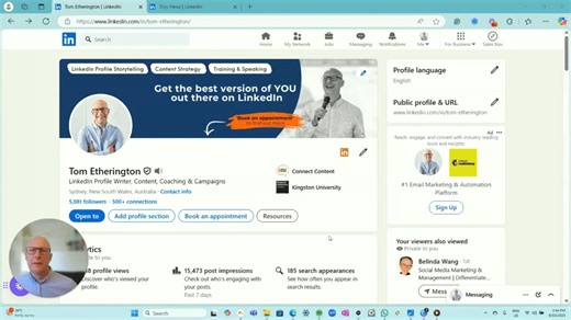 Edit Default LinkedIn URL | Tom Etherington | 24 comments