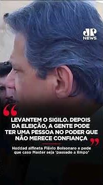 Haddad takes a jab at Flávio Bolsonaro and calls for the 'Master' case to be cleared up #Shorts