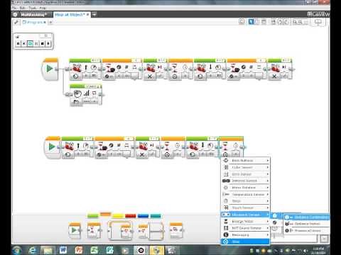 Ev3: How to use the Ultrasonic Sensor to Detect Object while multi-tasking
