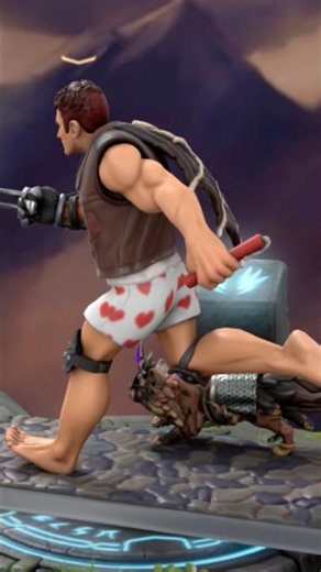Goddamnit Donut! My HeroForge interpretation of Dungeon Crawler Carl and Princess Donut!