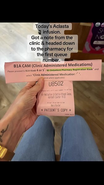 I went for my Aclasta infusion! Due to osteoporosis caused by long term usage of steroids to manage vasculitis, my autoimmune disease, I have to go through this treatment yearly. I was thankful for the nurse’s thoughtfulness in suggesting to draw blood from the inserted cannula (needed for the infusion) instead of drawing blood from another site, preventing another round of pricking. The infusion went well and I only spent 3 hours in the hospital! 🥰 #Vasculitis #AutoimmuneDisease #SGHealth #SGW