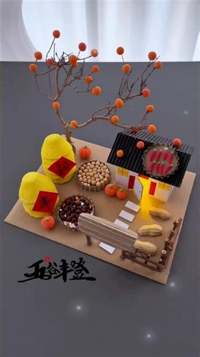 Beautiful Mini House Craft with Tree Branch Easy DIY Nature Scene.