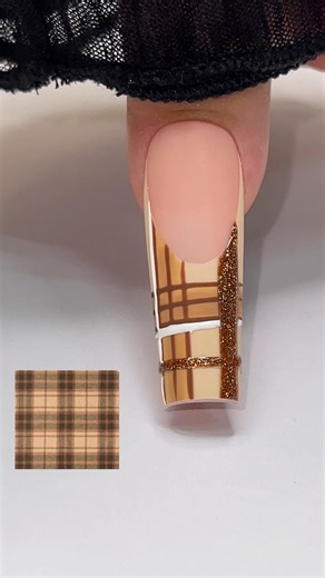 23K views · 489 reactions | Plaid nail design!  #fallnails #plaid #nailinspo | Nailsslayedbyval | Facebook