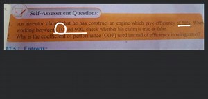 Self-Assessment Questions:An inventor claims that he has const... | Filo