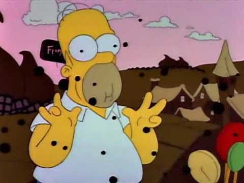 Homer Simpson en el pais de chocolate