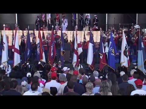 Alexis Wilkins, Kash Patel's girlfriend, sings national anthem at Great American State Fair rally