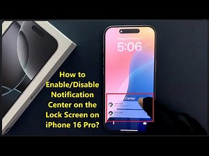 How to Enable/Disable Notification Center on the Lock Screen on iPhone 16 Pro?