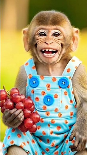 Cutest Baby Monkey Ever Loves Eating Broccoli Moments| Funny Monkey