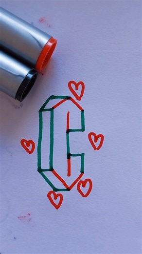 draw letter C using colour pen 🔥🔥#ytshorts #drawing #artdrawing #trending #artprojects #shortsfeed