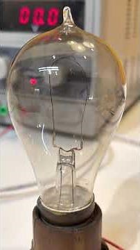 C.1883-85 Edison Bamboo Filament Light Bulb Light Up