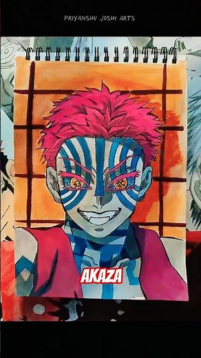 How to Draw Akaza 💔| Loomis method tutorial✍️ | Ep- 7 |#demonslayer #akaza #art #shorts