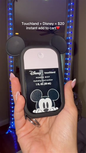 Touchland Power Mist Hand Sanitizer with Mickey Mouse Case