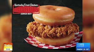 295K views · 1.7K reactions | Introducing the Chicken & Donut sandwich! KFC if you need some taste testers, we volunteer! ‍♀️‍♂️ #9Today | TODAY | Facebook